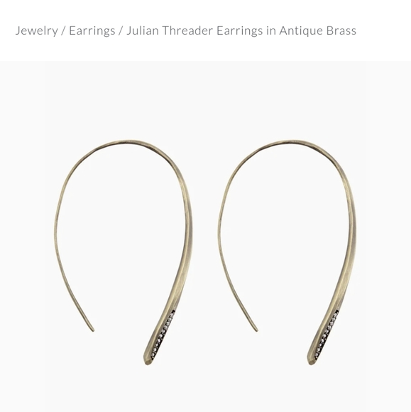 Kendra Scott Julian Threader Earrings in Antique Brass - Picture 4 of 11